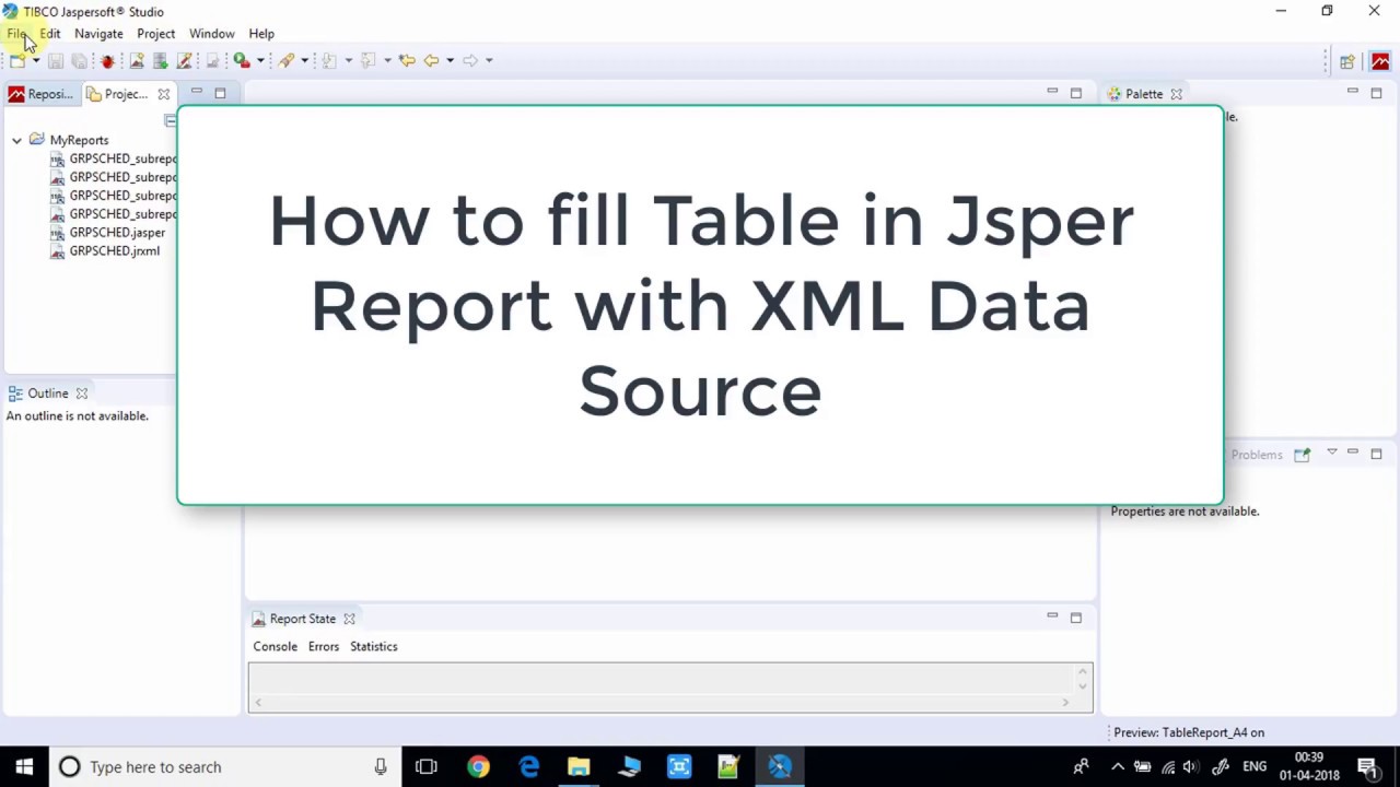 Jasper Report Tutorial | Populate Table with XML data in Jasper Report from XML Data Source?