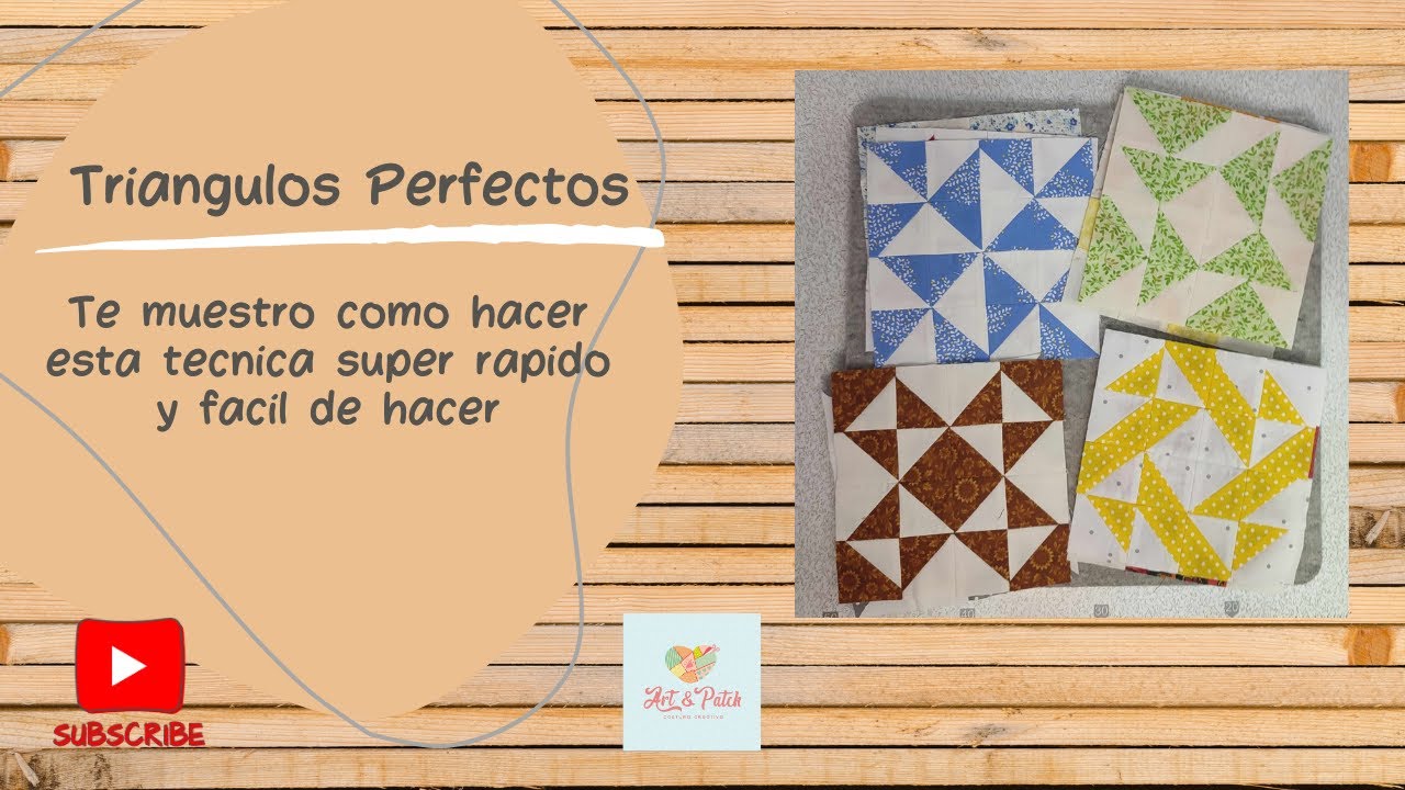 Como hacer triangulos perfectos-Bloques de 6 1/2