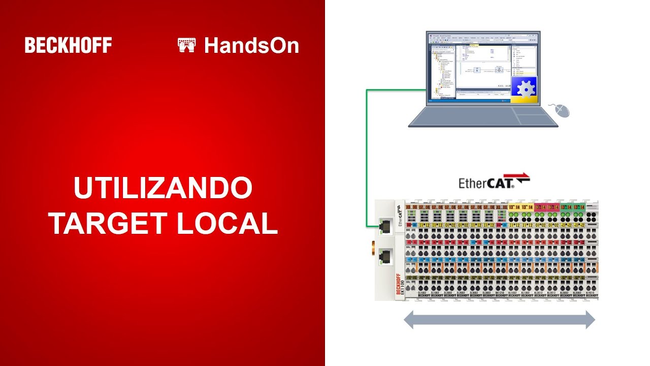 BECKHOFF Brazil HandsOn (10) - TC3 Utilizando Target Local (PC/Laptop) será o PLC