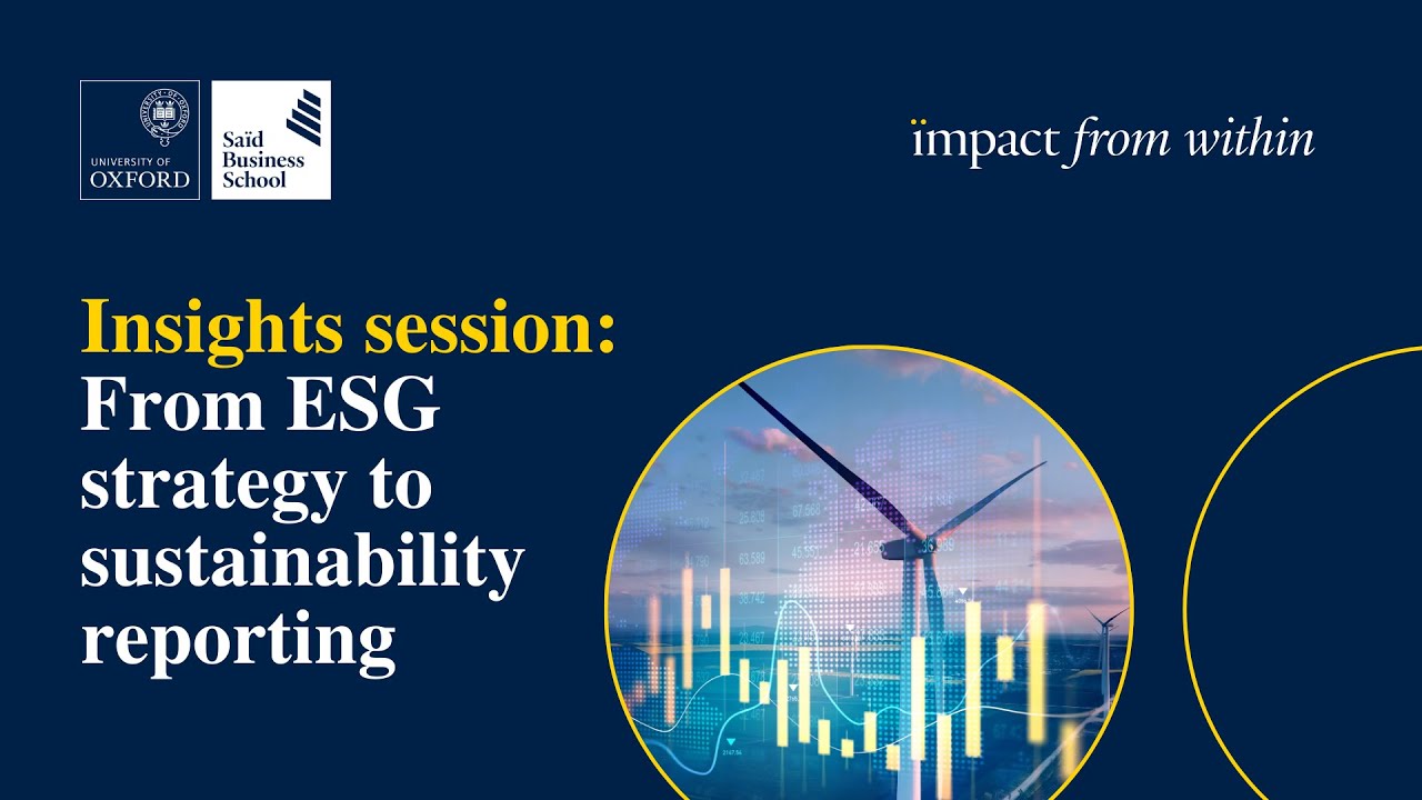 Insights Session: From ESG Strategy to Sustainability Reporting