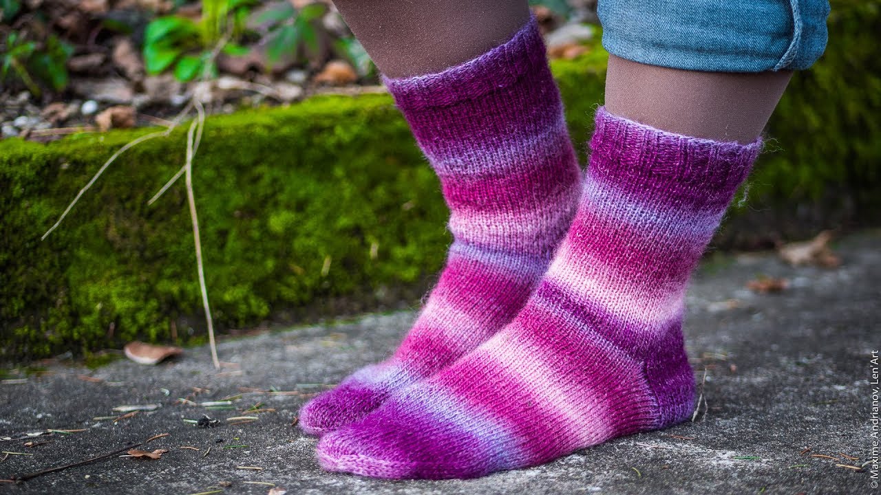 Chaussettes «Addict» ( chaussettes niveau débutants , aiguilles Addi crazy trio )