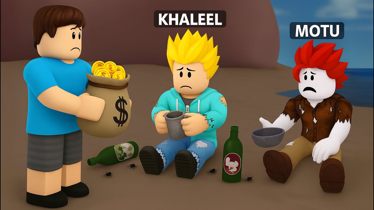 KHALEEL and MOTU Became Beggar In Roblox 🙏🏻🙏🏻