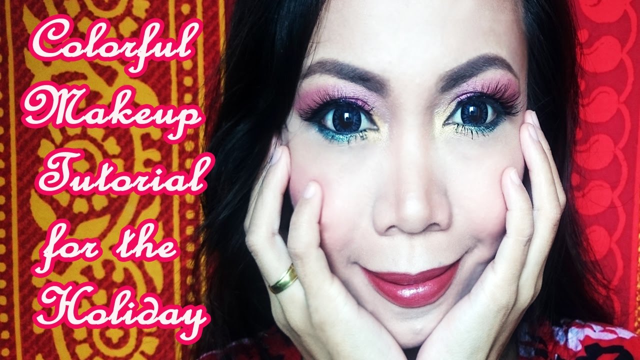 Colorful Makeup Tutorial for Holiday 2016 | Cykaniki