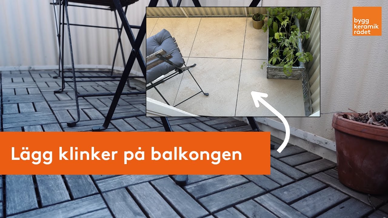 Lägg klinker på balkongen
