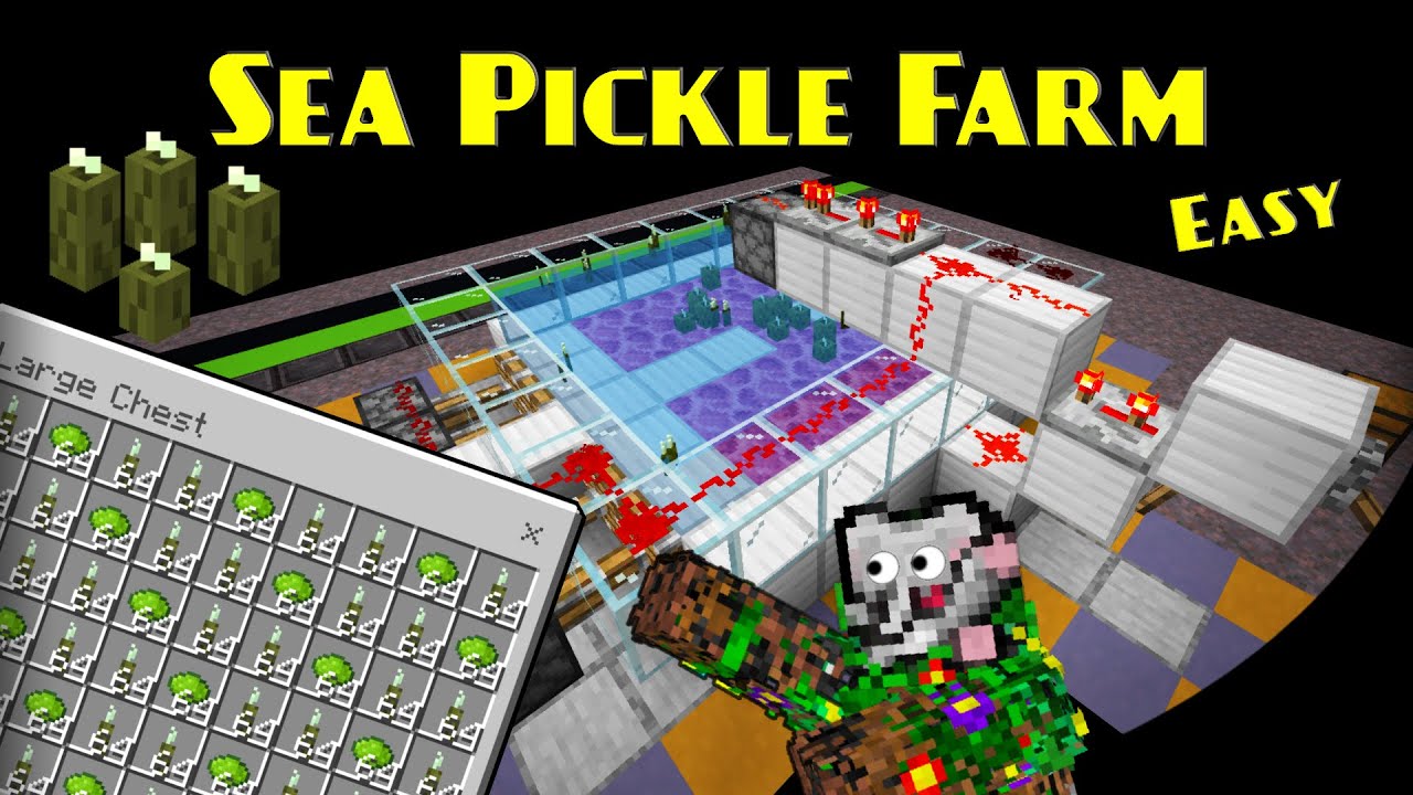EASY Sea Pickle Farm Lime Dye | Minecraft Farm Tutorial | BEDROCK MCPE XBOX PS SWITCH