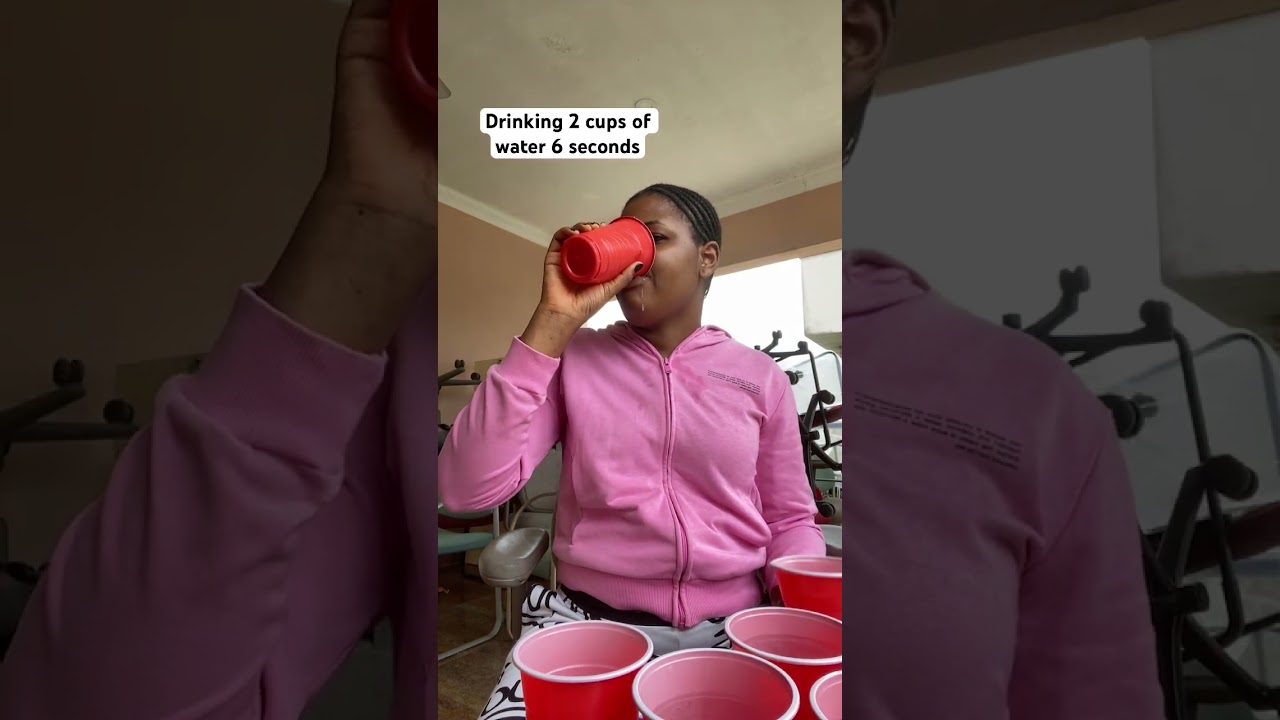 Drinking 2 cups of water in 6 seconds #funny #viralvideo #duet #funniestvideo #funnyreel #funnymomen