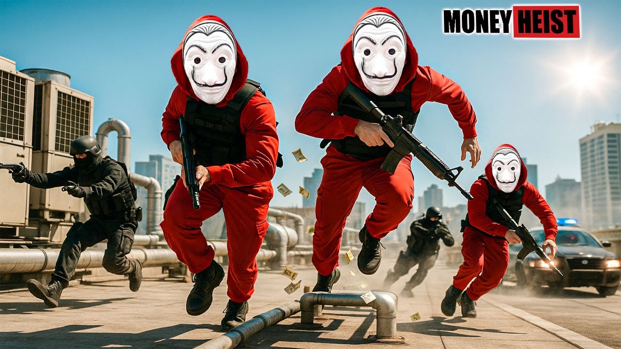 PARKOUR VS MONEY HEIST: Money Heist Gone Wrong Inside Police Headquarters | Epic POV