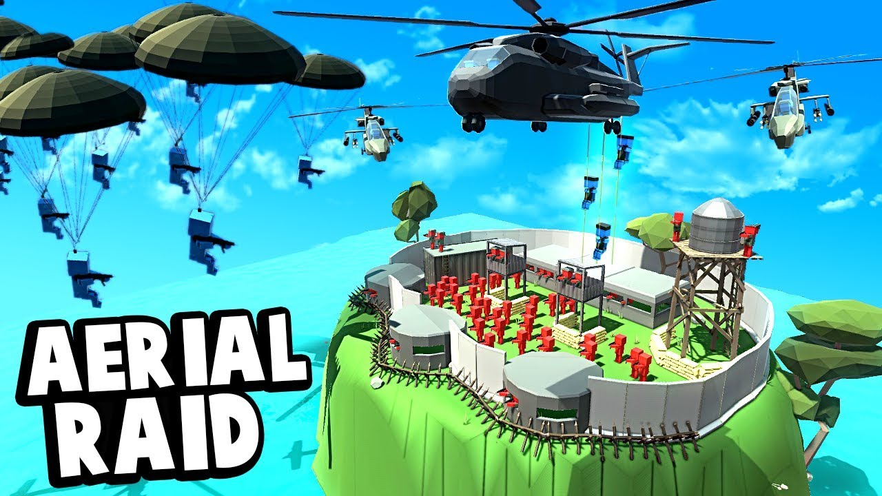 Helicopters and Paratroopers Invade an Island Fort in Ancient Warfare 3!