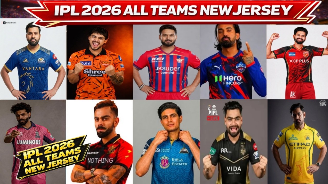 IPL 2026 All Teams New Jersey Revealed | CSK, MI, RCB, KKR All Teams Jersey | IPL 2026 Jersey Launch
