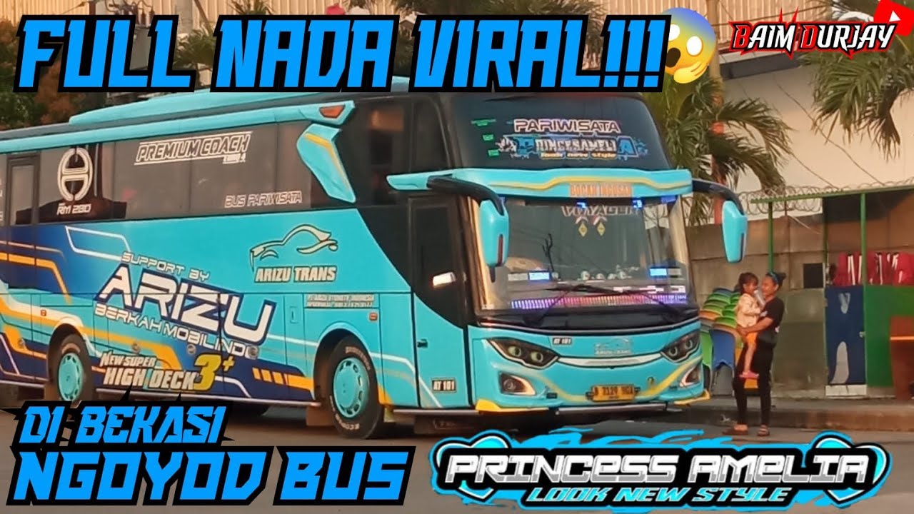 FULL BUS BASURI TELOLET, ngoyot bus basuri ARIZU TRANS 