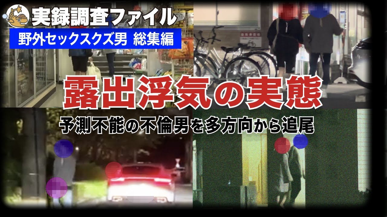 【探偵調査】露出不倫の実態　総集編【浮気調査ファイル】
