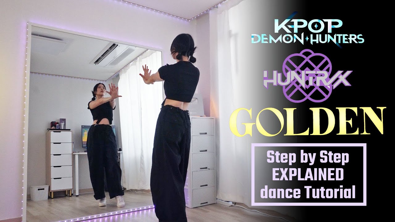 #dancetutorial HUNTRIX - 'GOLDEN' K-Pop Demon Hunters | Step by Step EXPLAINED