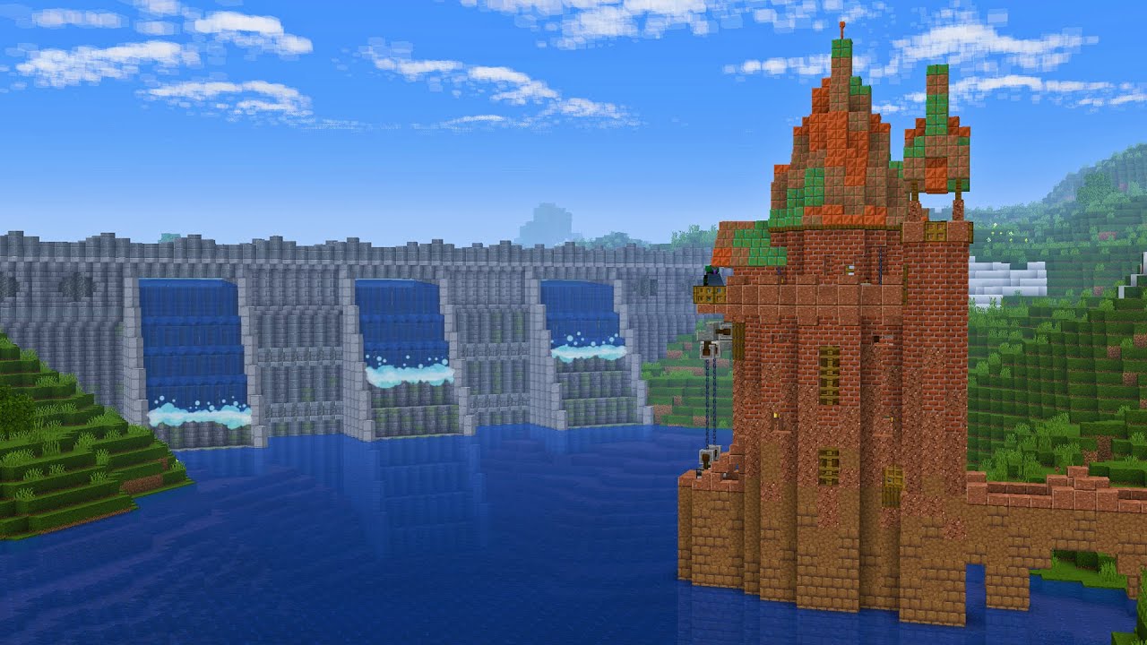 I Built a Functional Dam in Minecraft!