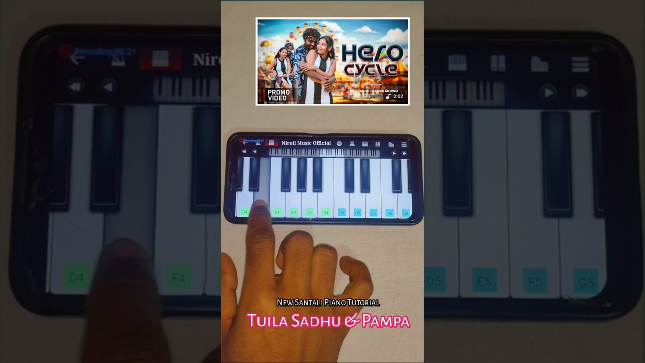 Hero Cycle | New Santali Song Album Video Tuila Sadhu & Pampa  #piano #ytshorts #shorts #tutorial