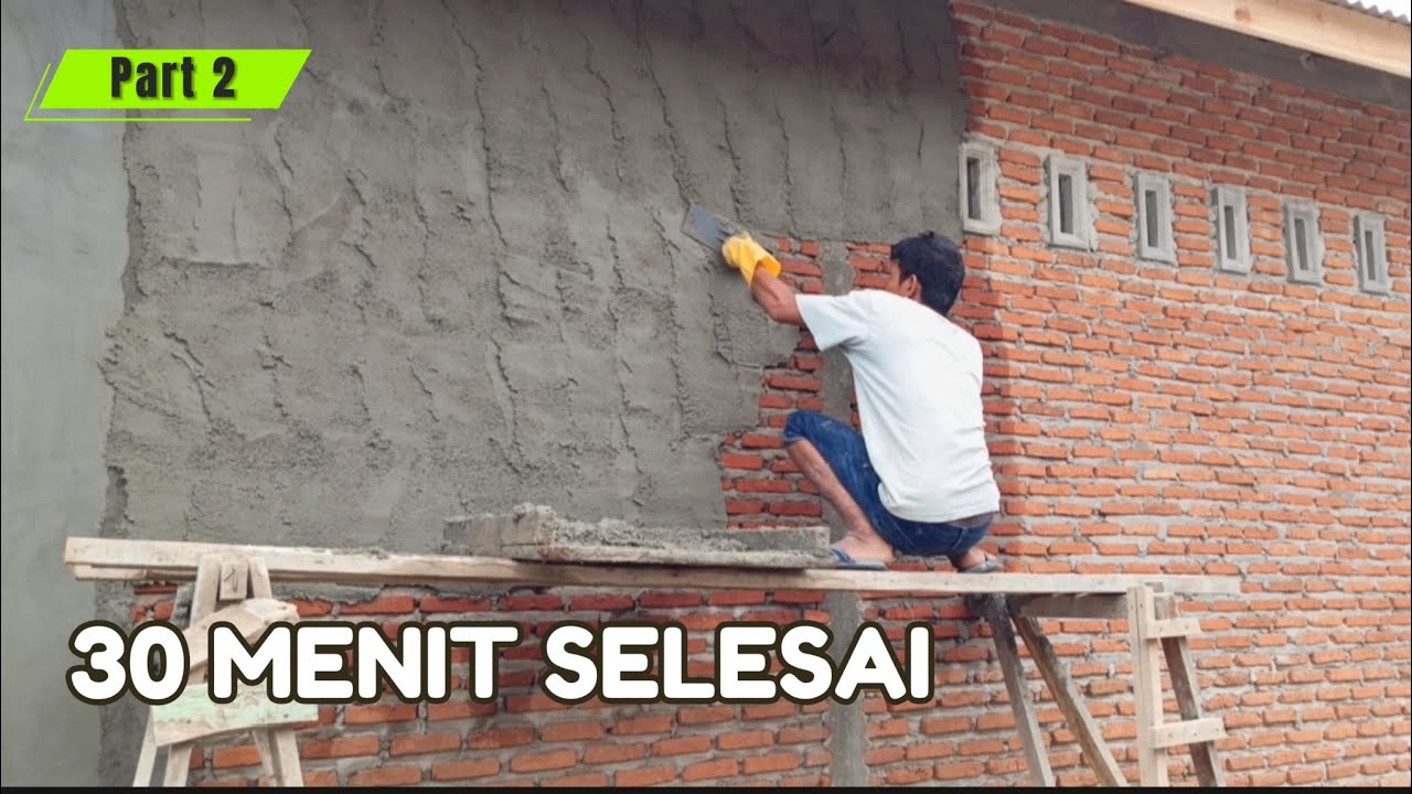 CARA PLESTER DINDING BATA MERAH BAGIAN LUAR~Part 2