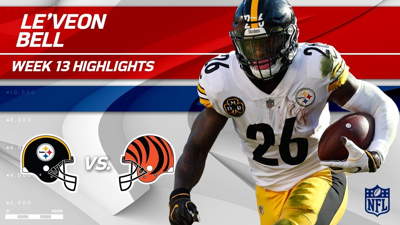 Le'Veon Bell's 182 Total Yards & 1 TD vs. Cincinnati! | Steelers vs. Bengals | Wk 13 Player HLs
