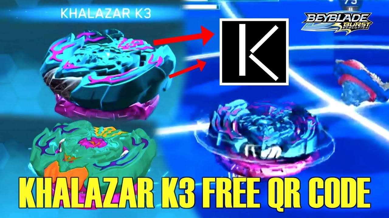 BOOM KHALAZAR K3 QR CODE!  CYPRUS COLLAB! BEYBLADE BURST EVOLUTION APP