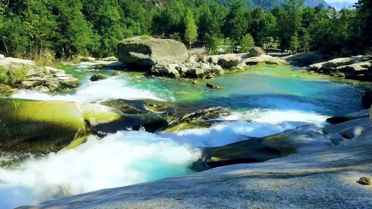 Raging river ambience. 10 hours nature sound for sleeping