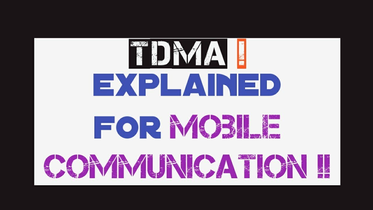 TDMA ! wireless communication!