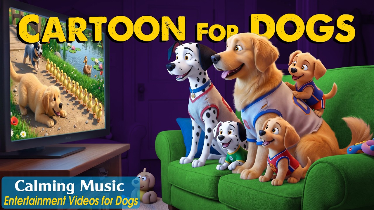 Dog Cartoon: Entertaining Dog TV to Keep Your Dogs Happy & Calm Home Alone | Relaxing Music for Dogs