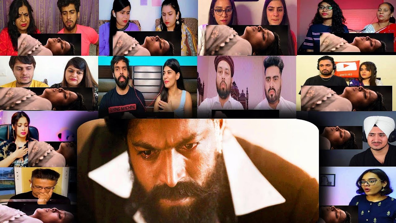 KGF 2 Most Emotional Scene | Rocky bhai & Reena Sad scene | Death Scene | Mixed Mashup Reaction