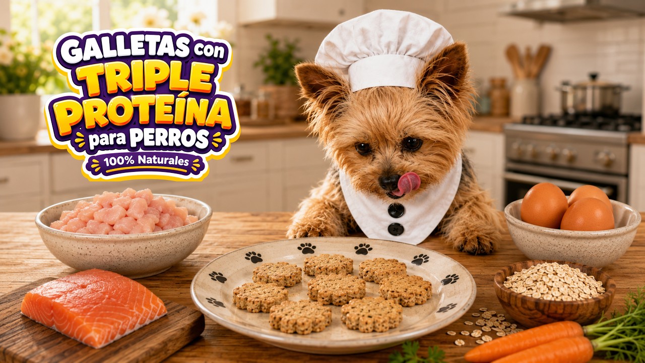 🍪Como hacer Galletas altas en Proteína para Perros | Snack Saludable y Divertido🐶