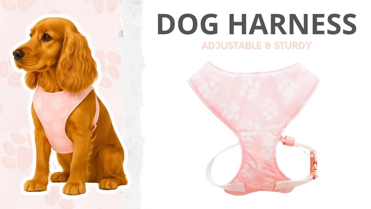 Easy DIY Adjustable Dog Harness 🧵 Sewing Tutorial for Dog Owners and Small Businesses (XS–XL Sizes)