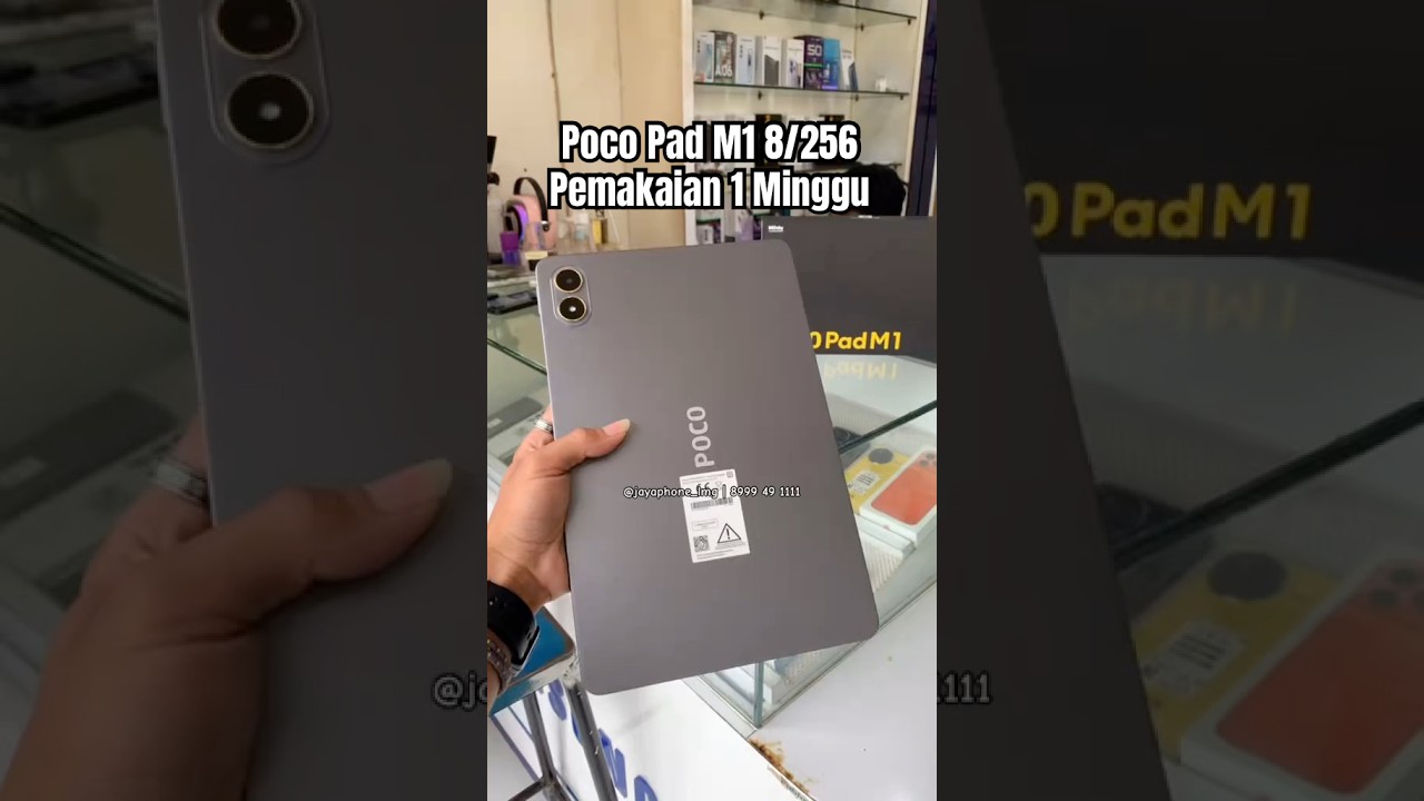 Poco Pad M1 8/256 Pemakaian 1 Minggu Kondisi 99% Bh 100% Siklus Pengecasan 3x Batrai 12000mAh