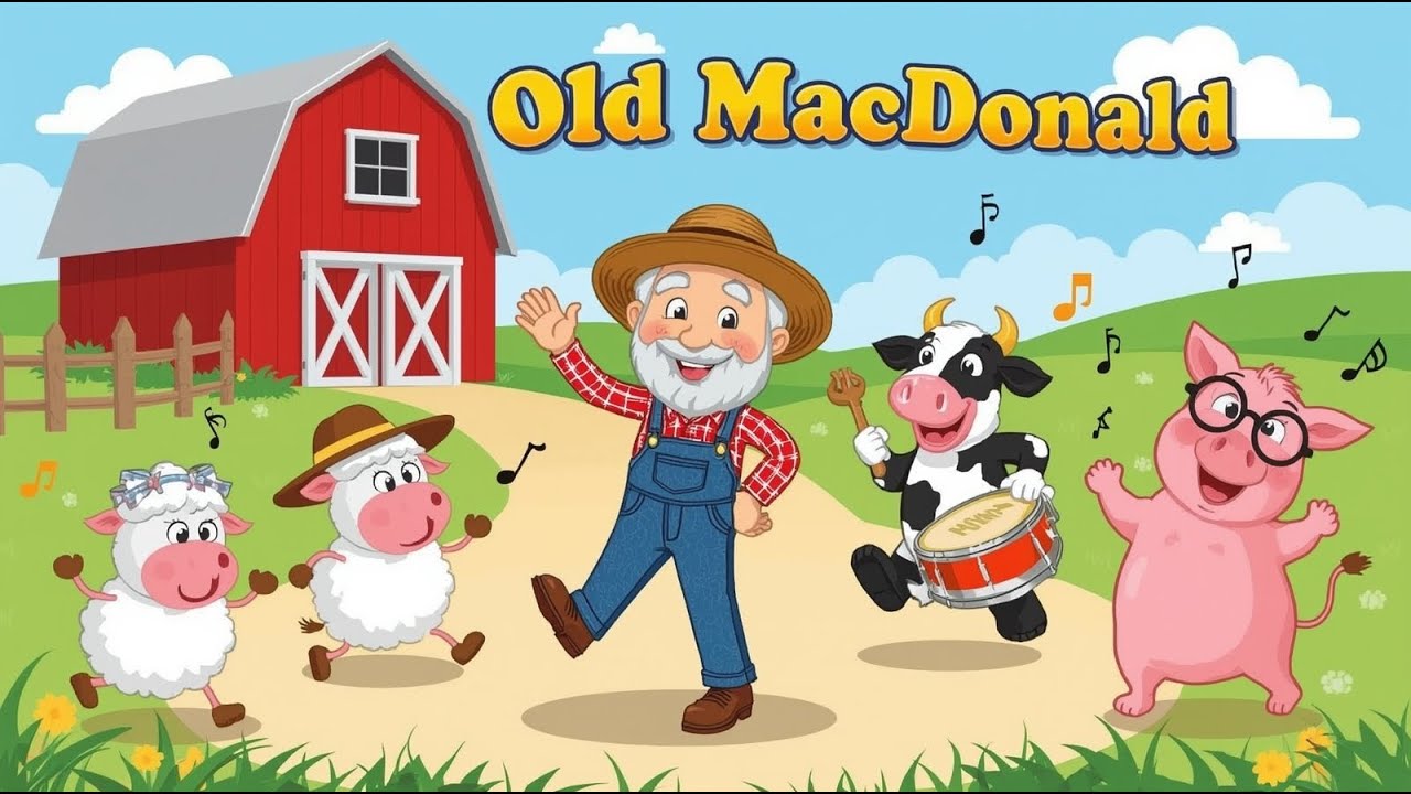 Old MacDonald Had a Farm 🎵 | Fun Kids Song with Dancing Animals