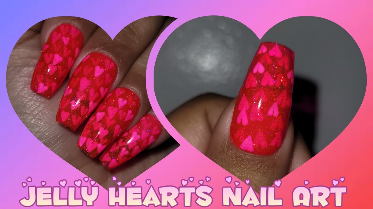 Beginner Friendly Jelly Sandwich Valentine Nails