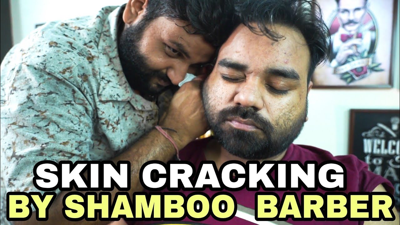 ASMR NASAL BRIDGE CRACKING  HEAD MASSAGE & SKIN CRACKING BY SHAMBOO BARBER