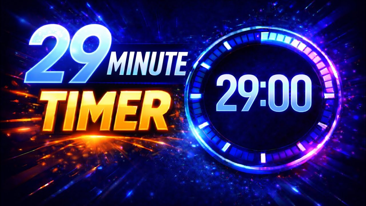 29 Minute Timer ⏱️ | Focus & Countdown | Online Timer Flow
