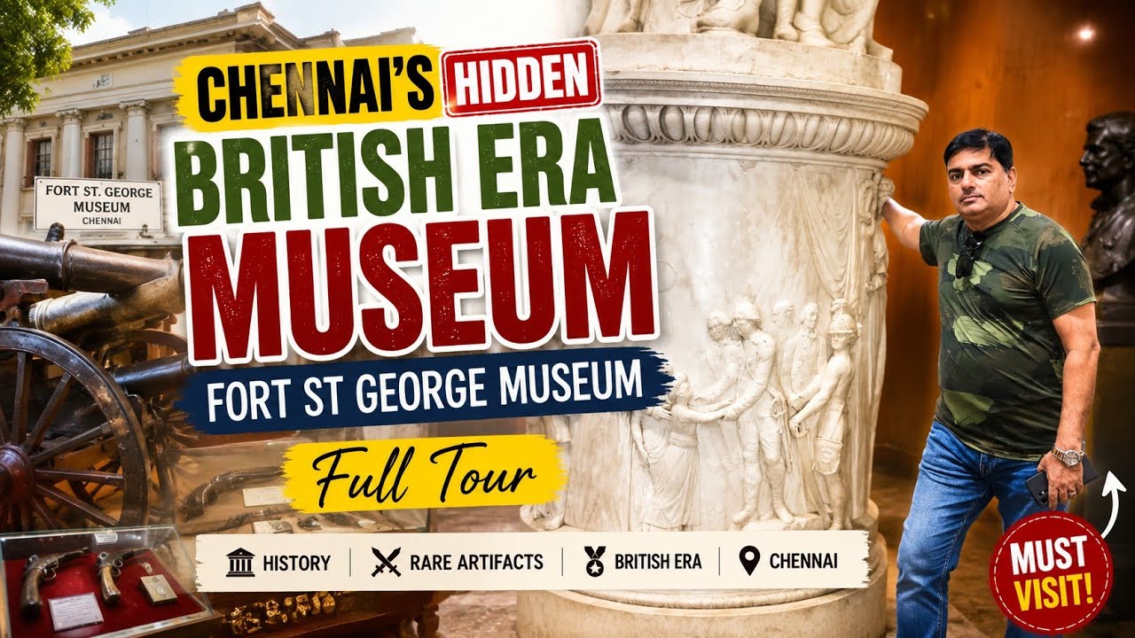 🏛️ Chennai's Hidden British Era Museum 🇮🇳 | Fort St. George Museum Full Tour - Yatra Diaries 