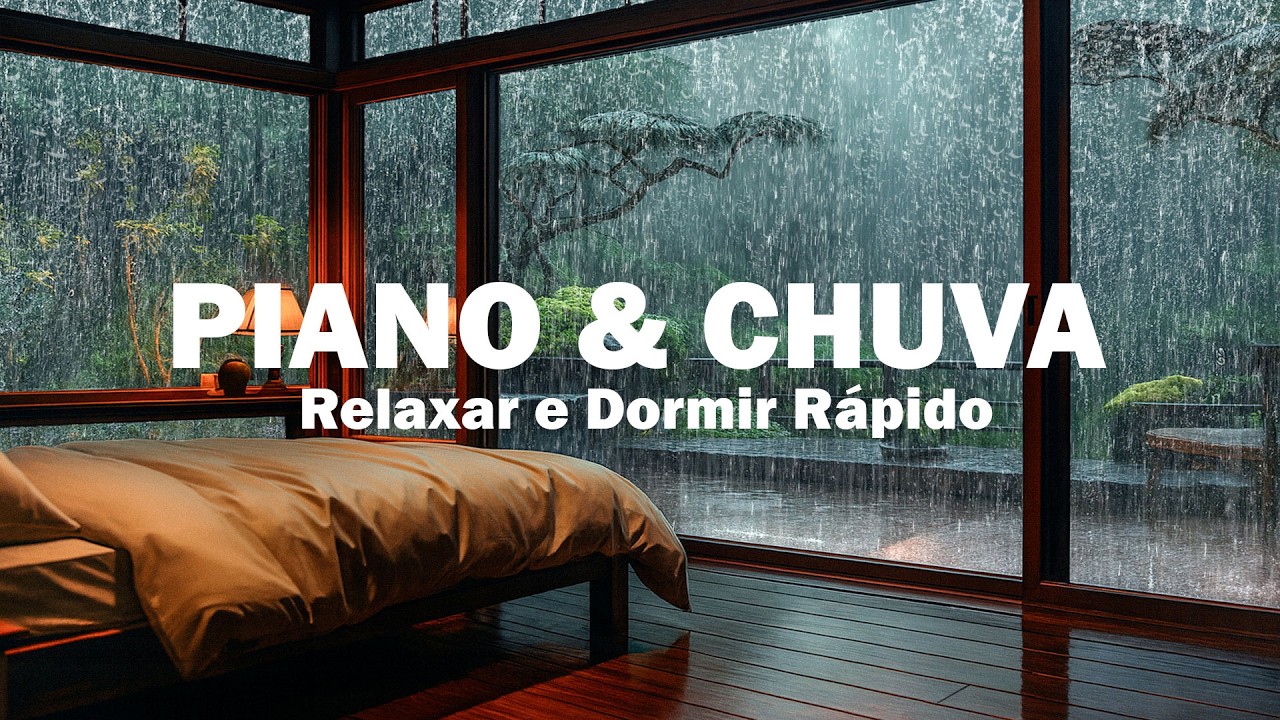 Música Relaxante para Dormir – Chuva & Piano para ELIMINE O ESTRESSE e CAIA NO SONO EM MINUTOS