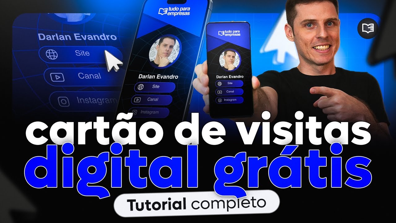 Como Fazer um Cartão de Visitas Digital (GRÁTIS E ONLINE)