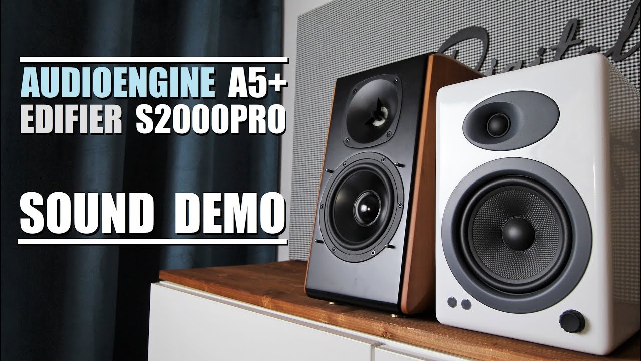 Edifier S2000 Pro vs Audioengine A5+  ||  Sound Demo w/ Bass Test