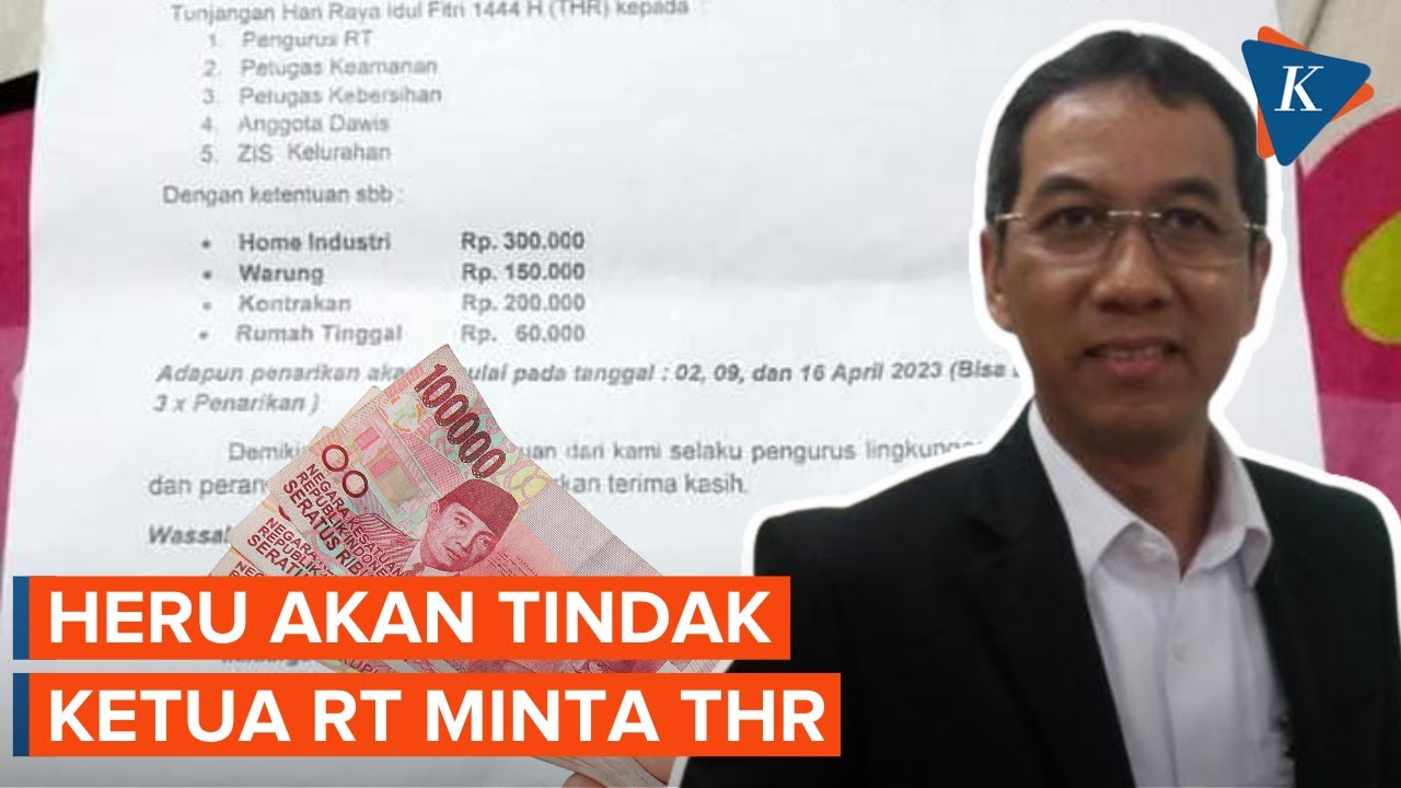 Heru Budi Akan Tindak Lanjut Pengurus RT  yang Minta THR ke Warga