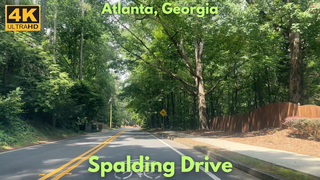 Peachtree Corners, GA to Sandy Springs, GA - Spalding Drive [4K]