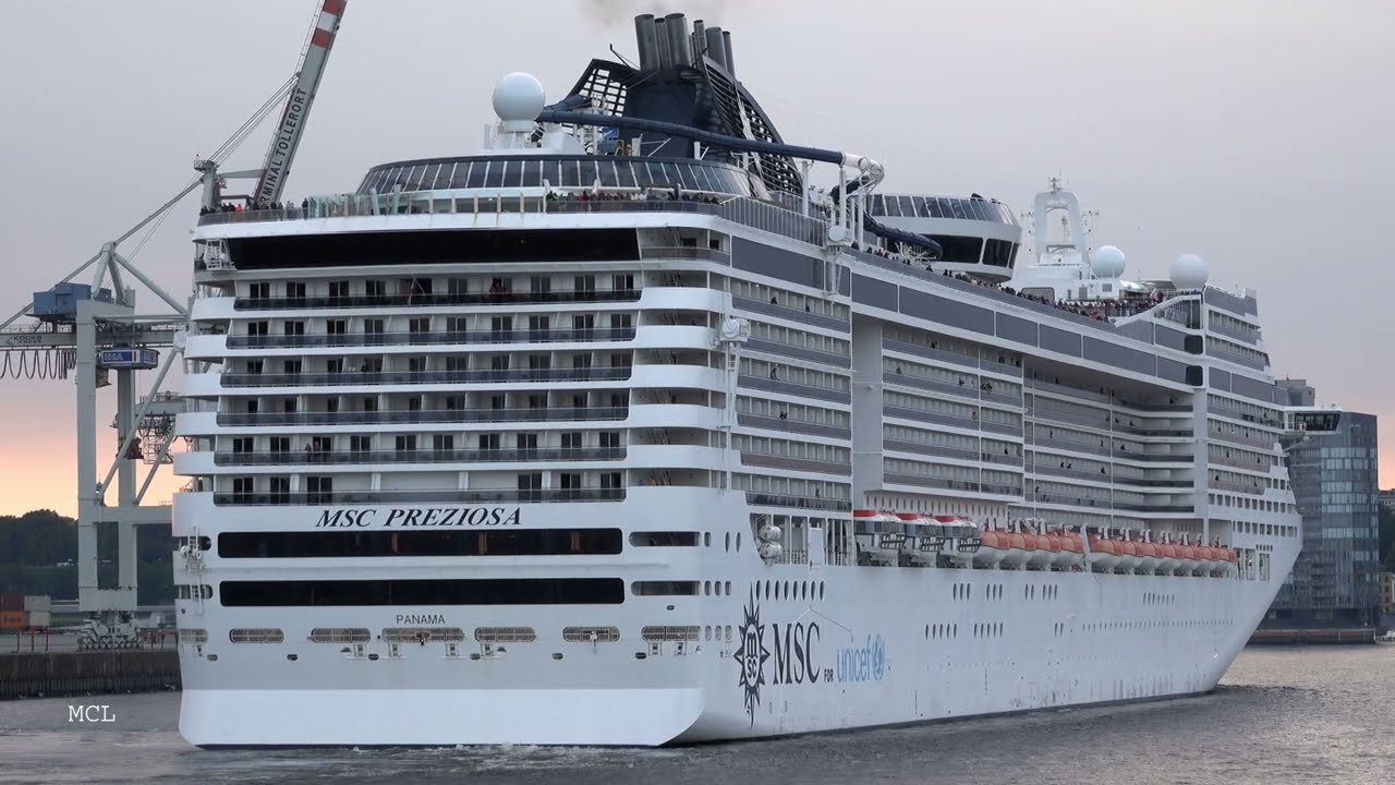 MSC Preziosa / Auslaufen Hamburg 06.06.2024