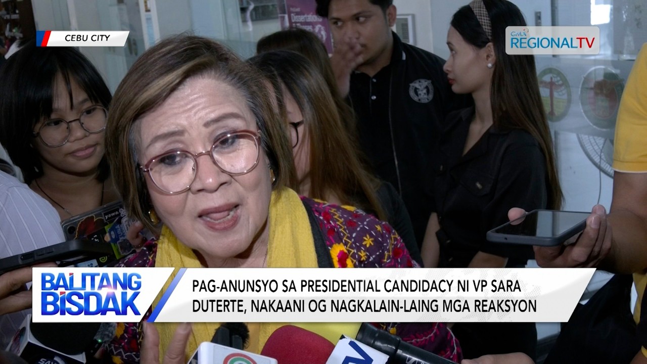 Pag-anunsyo sa Presidential Candidacy ni VP Sara Duterte, Nakaani og mga Reaksyon | Balitang Bisdak