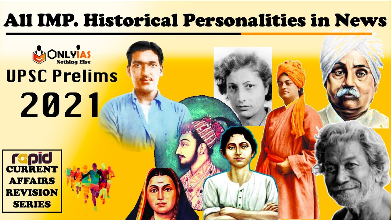 Important HISTORICAL PERSONALITIES in News | UPSC Prelims 2021 | Rapid CA Revision