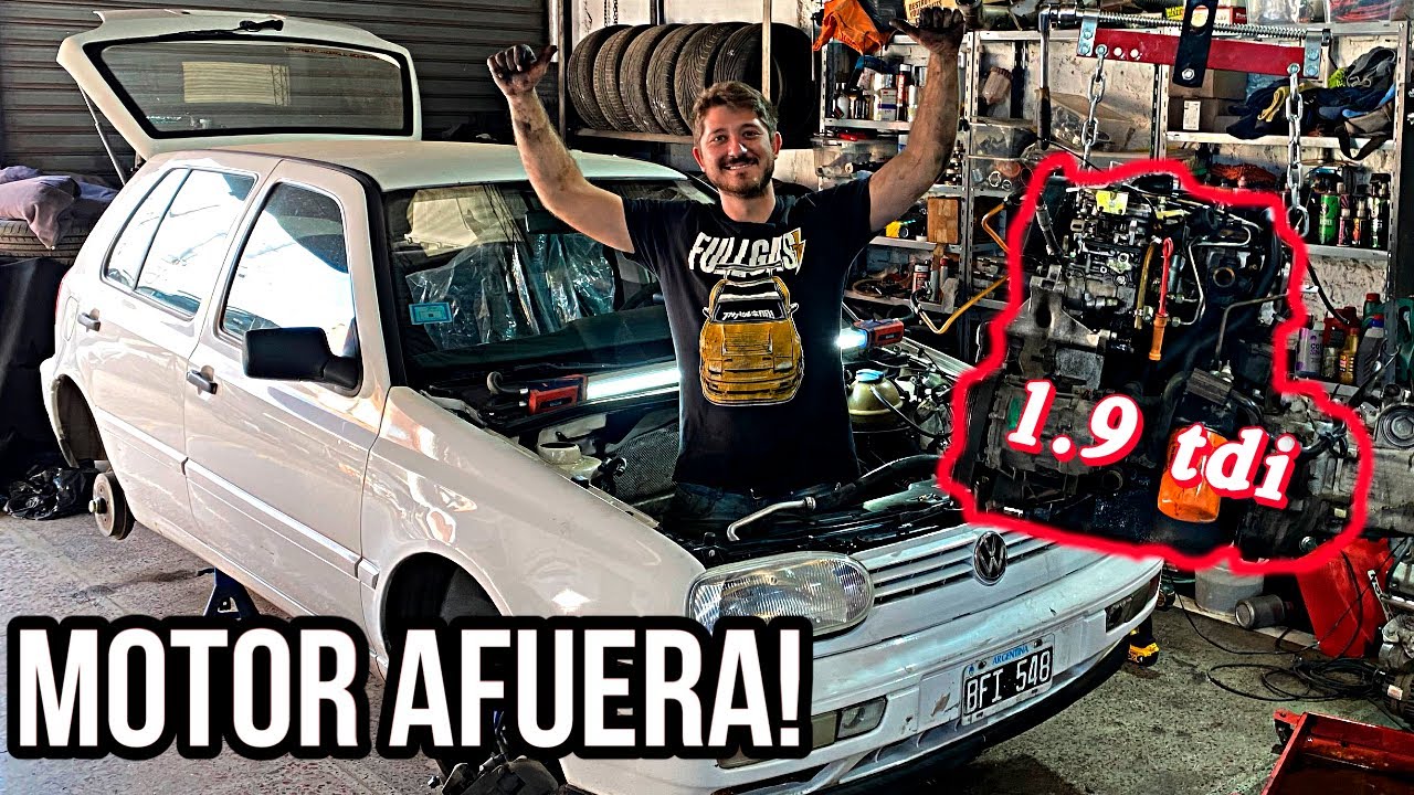Banqueando y desarmando el motor del Golf MK3 Diesel a Nafta || Epicante!!