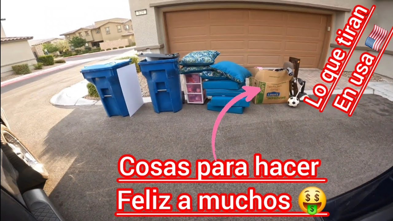 TIRAN MUCHAS COSAS A LA BASURA EN USA 🇺🇸  muebles 🤑 balones y MAS 