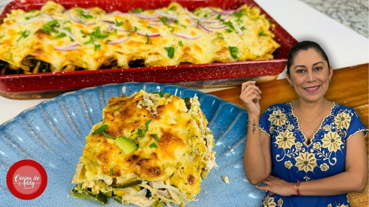 Una forma más Saludable P/Cocinar ENCHILADAS SUIZAS Y PASTEL AZTECA. 2 x 1 Control Peso y Grasa.