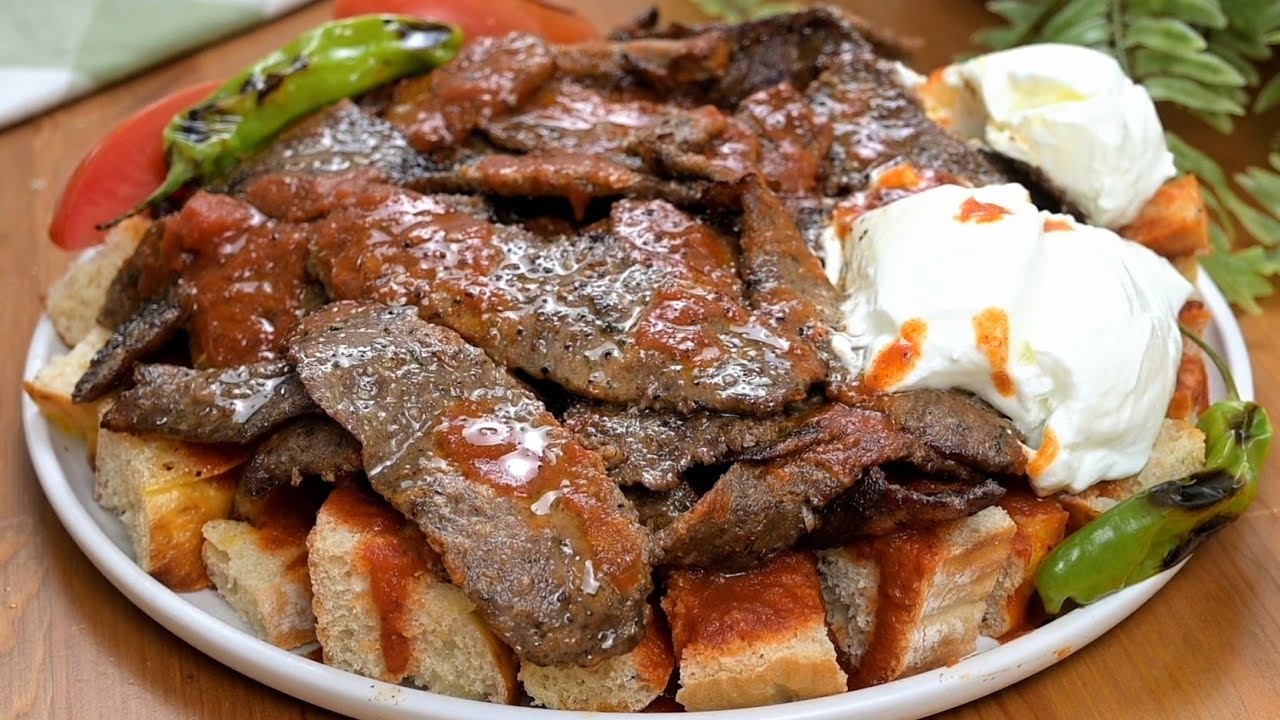 Удивительно ЛЕГКИЙ и ВКУСНЫЙ рецепт турецкого шашлыка Искендер!  С хлебом!