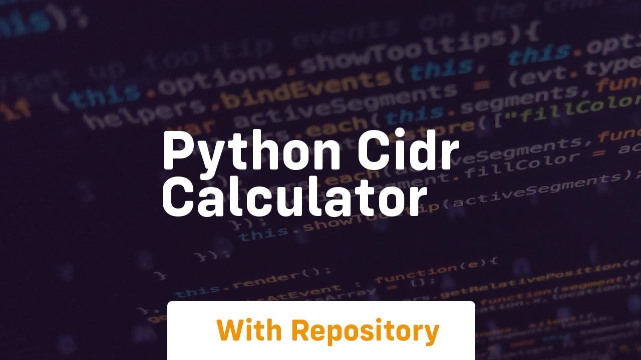 python cidr calculator