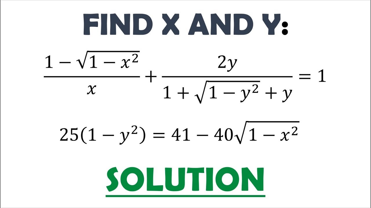 A Gorgeous Solution via Trig Substitution (WMC 70)