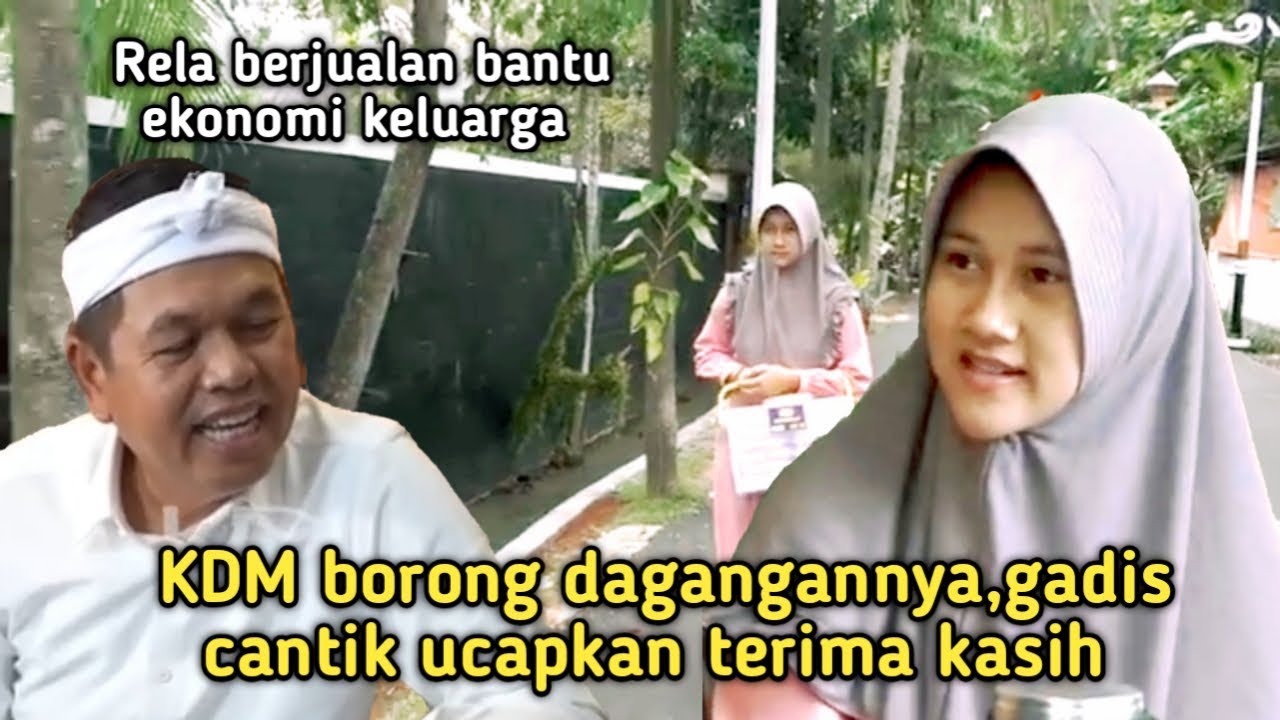 Kang dedi mulyadi bertemu gadis cantik berjualan bantu ekonomi keluarga#kdm