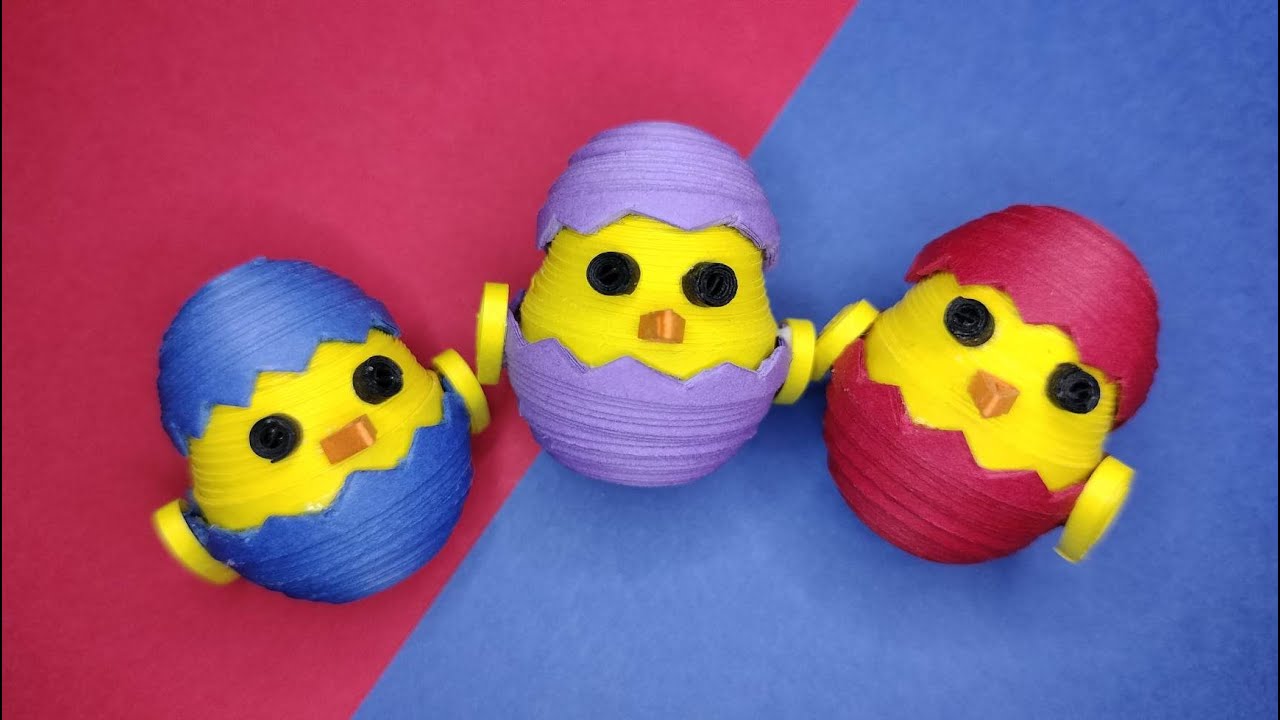 Quilling Easter Baby Chicks | Tutorial | DIY | Step by step | Paper Craft