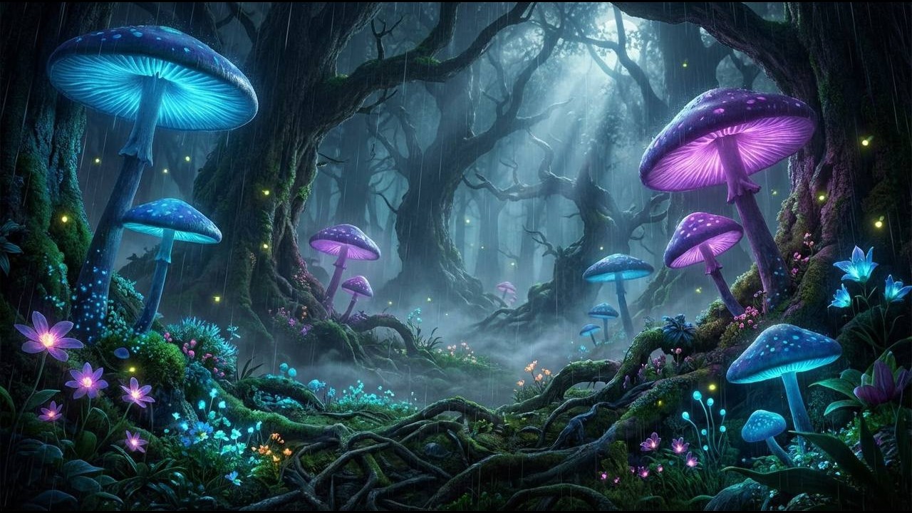 🌲✨ Rain in the Enchanted Forest – Fantasy Ambient Music for Sleep, Study & Relaxation